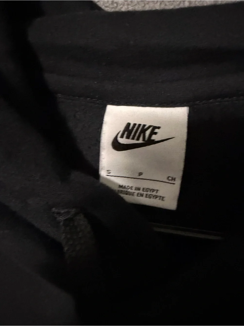 Nike Black Hoodie with Gold Script Logo